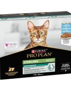 Purina Pro Plan Sterilised Maintenance Pește alb plic hrană umedă pisici sterilizate (în sos) bax 85g x 10buc