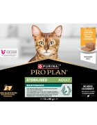 Purina Pro Plan Sterilised Maintenance Pui conservă hrană umedă pisici sterilizate (pate) bax 85g x 12buc