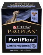 Purina Pro Plan Veterinary Diets FortiFlora XS-XL supliment sistem digestiv & probiotice câini cutie 30 comprimate masticabile