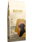 Remi Premium Dog Large L-XL Pui și Curcan hrană uscată câini 12.5kg