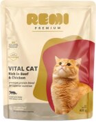 Remi Premium Vital Vită și Pui hrană uscată pisici 400g