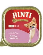 Rinti Gold XS-S Rață și Pui conservă hrană umedă fără cereale câini (pate) 100g