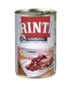 Rinti Junior XS-XL Vită conservă hrană umedă fără cereale câini junior (în suc propriu) 400g