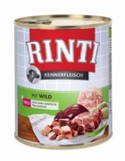 Rinti XS-XL Vânat conservă hrană umedă fără cereale câini (în suc propriu) 800g