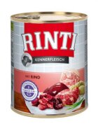 Rinti XS-XL Vită conservă hrană umedă fără cereale câini (în suc propriu) 800g