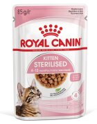 Royal Canin Kitten Sterilised hrană umedă pisici sterilizate junior (în sos) 85g