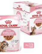 Royal Canin Kitten Sterilised hrană umedă pisici sterilizate junior (în sos) bax 85g x 12buc