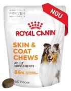 Royal Canin Skin & Coat chews Adult Supplements punguță recompense funcționale câini piele & blană 240g