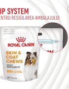 Royal Canin Skin & Coat chews Adult Supplements punguță recompense funcționale câini piele & blană 240g