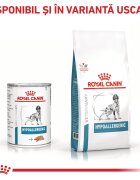 ROYAL CANIN VETERINARY DIET ROYAL CANIN VD Hypoallergenic XS-XL dietă veterinară conservă hrană umedă câini alergii alimentare (pate) 400g