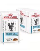ROYAL CANIN VETERINARY DIET ROYAL CANIN VD Skin&Coat dietă veterinară plic hrană umedă pisici afecțiuni dermatologice (în sos) bax 85g x 12buc