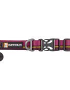 RUFFWEAR Flat Out zgardă bandă câini ajustabilă Flat Out Wildflower Horizon zgardă bandă câini ajustabilă vișiniu și galben L(51-66 x 2.5cm)