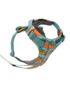 RUFFWEAR Front Rage ham prindere dublă(piept&spate) dresaj câini ajustabil reflectorizant Front Rage Spring Mountains ham prindere dublă(piept&spate) dresaj câini ajustabil reflectorizant verde și portocaliu XS(33-43cm)