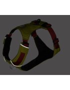 RUFFWEAR Hi & Light ham prindere dublă(piept&spate) câini ajustabil reflectorizant Hi & Light Lichen Green ham prindere dublă(piept&spate) câini ajustabil reflectorizant verde M(69-81cm)