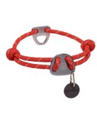 RUFFWEAR Knot a Collar zgardă cordelină sport câini ajustabilă reflectorizantă Knot a Collar Red Sumac zgardă cordelină sport câini ajustabilă reflectorizantă roșu L(51-66 x 0.7cm)