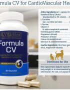 Rx Vitamins CV Formula supliment sistem cardio-vascular câini capsule CV Formula supliment sistem cardio-vascular câini și pisici flacon 90 capsule