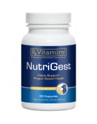 Rx Vitamins NutriGest supliment sistem digestiv câini capsule NutriGest supliment sistem digestiv câini și pisici flacon 90 capsule