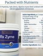 Rx Vitamins Zyme supliment sistem digestiv câini pudră Zyme supliment sistem digestiv câini și pisici flacon 120g pudră