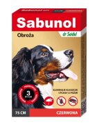 Sabunol GPI deparazitare externă câini zgardă L-XL(25 - 50kg) 75 cm roșu 3 luni x 1buc