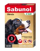 Sabunol GPI deparazitare externă câini zgardă M(10 - 25kg) 50 cm auriu 1buc