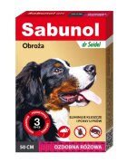 Sabunol GPI deparazitare externă câini zgardă M(10 - 25kg) 50 cm roz 1buc
