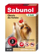 Sabunol GPI deparazitare externă câini zgardă XS-S(2 - 10kg) 35 cm auriu 1buc