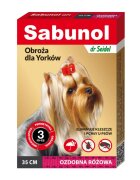 Sabunol GPI deparazitare externă câini zgardă XS-S(2 - 10kg) 35 cm roz 1buc