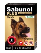 Sabunol PLUS deparazitare externă câini zgardă L-XL(25 - 50kg) 75 cm maro 1buc
