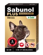 Sabunol PLUS deparazitare externă câini zgardă M(10 - 25kg) 50 cm maro 1buc