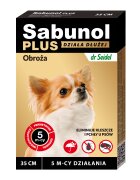 Sabunol PLUS deparazitare externă câini zgardă XS-S(2 - 10kg) 35 cm maro 1buc