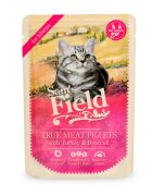 Sam's Field True Meat Fillets Kitten Curcan și Broccoli plic hrană umedă fără cereale pisici junior (în sos) 85g