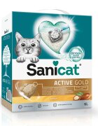 Sanicat Active Gold Argan așternut igienic pisici granule bentonită aglomerant neutralizare mirosuri 6l