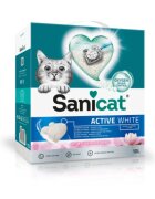Sanicat Active White Lotus Flower Lotus așternut igienic pisici granule bentonită aglomerant neutralizare mirosuri fără praf 10l