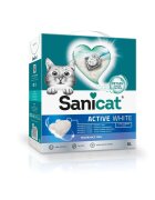 Sanicat Active White neparfumat așternut igienic pisici granule bentonită neaglomerant neutralizare mirosuri 6l