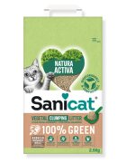 Sanicat Vegetal Clumping așternut igienic pisici granule fibre vegetale aglomerant neutralizare mirosuri fără praf biodegradabil 2.5kg