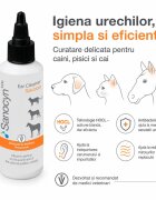 SANOCYN Forte Ear Cleaner soluție igiena urechilor soluție câini și pisici antibacteriană flacon 75ml