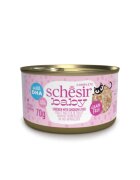Schesir Baby Fillets Pui și Ficat conservă hrană umedă fără cereale pisici junior (în supă) 70g