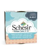 Schesir Baby Kitten Ton și Aloe Vera conservă hrană umedă pisici junior (în aspic) 85g