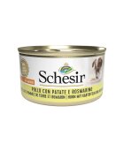 Schesir Complementary Adult Small XS-S Pui și Cartof Dulce conservă hrană umedă câini (în aspic) 85g