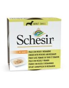 Schesir Complementary Adult Small XS-S Pui și Cartof Dulce conservă hrană umedă câini (în aspic) 85g
