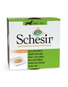 Schesir Complementary Adult Small XS-S Pui și Miel conservă hrană umedă câini (în aspic) 85g