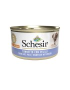 Schesir Complementary Adult Small XS-S Ton și Mazăre conservă hrană umedă câini (în aspic) 85g