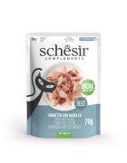 Schesir Complementary In Jelly Pui și Merluciu plic hrană umedă pisici (în aspic) 70g