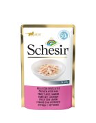 Schesir Complementary In Jelly Pui și Șuncă plic hrană umedă pisici (în aspic) 70g