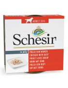 Schesir Complementary In Jelly XS-XL Pui și Vită conservă hrană umedă câini (în aspic) 150g