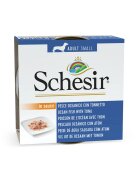 Schesir Complementary XS-S Macrou și Ton conservă hrană umedă câini (în aspic) 85g