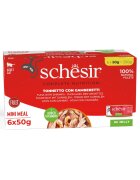 Schesir Complete Nutrition Multipack Ton și Creveți conservă hrană umedă pisici (în aspic) multipack 50g x 6buc