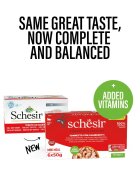 Schesir Complete Nutrition Multipack Ton și Creveți conservă hrană umedă pisici (în aspic) multipack 50g x 6buc