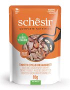 Schesir Complete Nutrition Ton și Pui plic hrană umedă pisici (în aspic) 85g