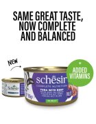 Schesir Complete Nutrition Ton și Vită conservă hrană umedă pisici (în aspic) 85g